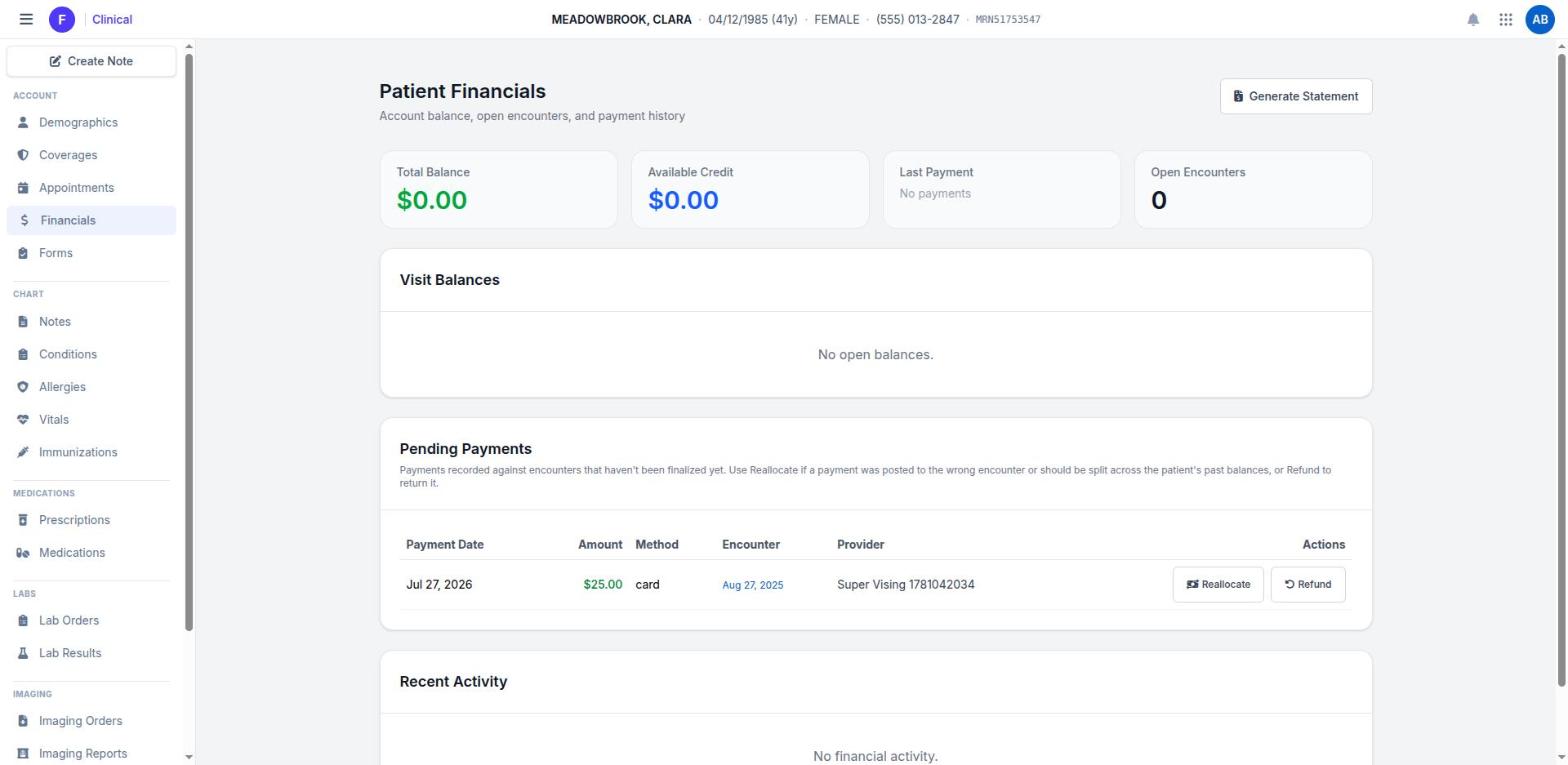 Patient financials